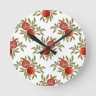 Horloge Ronde Cadran mural motif grenade coloré |
