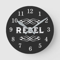 Cadran mural personnalisé rebelle avec rayures de