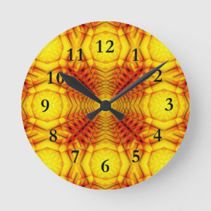 Horloge Ronde Cadran mural Soleil éclatant