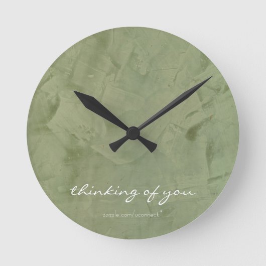 Horloge Ronde Cadran mural Thinking Of You Sage (Recto)