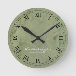 Horloge Ronde Cadran mural Thinking Of You Sage