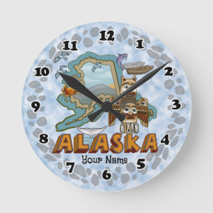 Horloge Ronde Cadran rond de l'Alaska