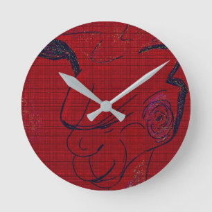 Horloge Ronde Cadran rond de l'horloge de chien de chasse de fan