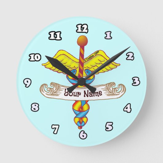 Horloge Ronde Caducée (Recto)
