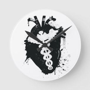 Horloge Ronde caduceus anatomic