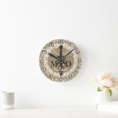 Horloge Ronde Caduceus MD médecin  (Maison)