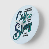 Horloge Ronde Café Et Couper Les Choses (Angle)