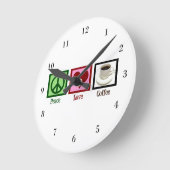 Horloge Ronde Café Peace Love (Angle)