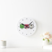 Horloge Ronde Café Peace Love (Maison)