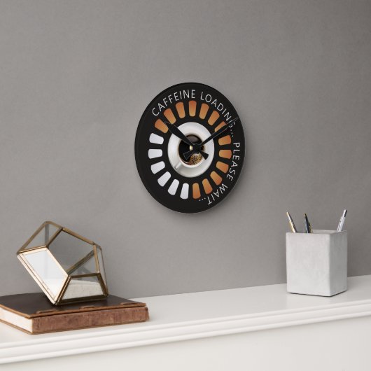 Horloge Ronde Caffeine loading (Bureau)