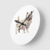 Horloge Ronde Cairn Terrier (Angle)