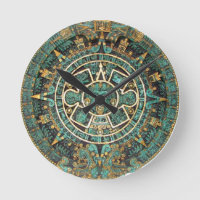 Calendrier des disques ronds anciens mayas aztèque