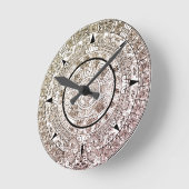 Horloge Ronde Calendrier solaire disque aztèque (Angle)
