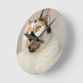 Horloge Ronde Calico Cat (Angle)