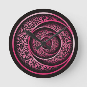 Horloge Ronde calligraphie arabe 3d