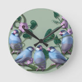 Horloge Ronde Calopsittes de Java  (Recto)