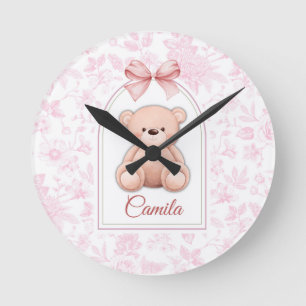 Horloge Ronde Camila Conception personnalisée d'ours en peluch