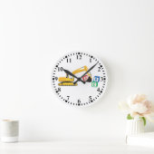 Horloge Ronde Camion de construction d'excavateur ABC (Maison)