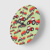 Horloge Ronde Camion rouge produit de la ferme (Angle)