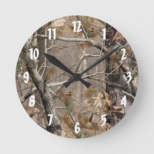 Horloge Ronde Camo Camouflage Hunting Real Tree Hunt Wall Clock (Recto)