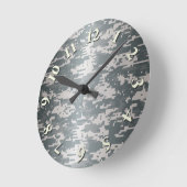 Horloge Ronde Camo numérique (Angle)