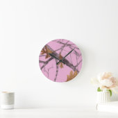 Horloge Ronde Camo rose (Maison)