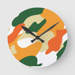 Horloge Ronde camouflage