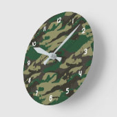 Horloge Ronde Camouflage de Woodlands (Angle)