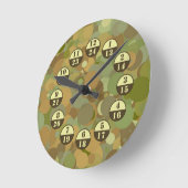 Horloge Ronde Camouflage du désert Temps militaire (Angle)