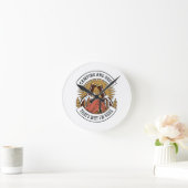 Horloge Ronde Camping et Bière (Maison)