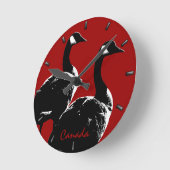 Horloge Ronde Canada Clock Canadian Goose Souvenir de Wall Clock (Angle)