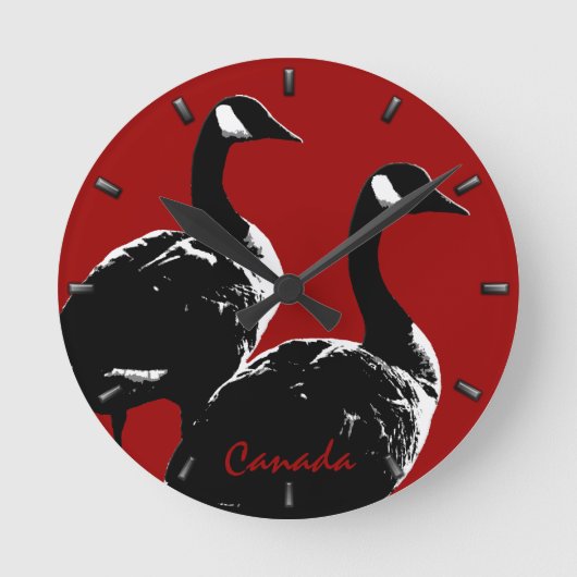 Horloge Ronde Canada Clock Canadian Goose Souvenir de Wall Clock (Recto)