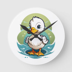 Horloge Ronde canard-colvert