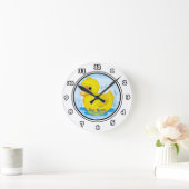 Horloge Ronde Canard en caoutchouc jaune (Maison)