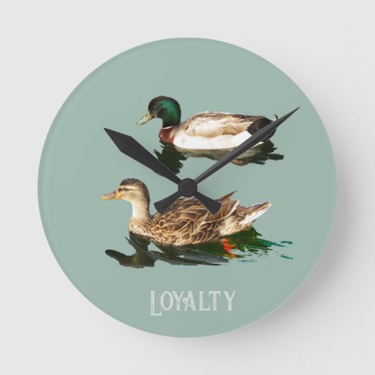Horloge Ronde Canards colverts (Recto)