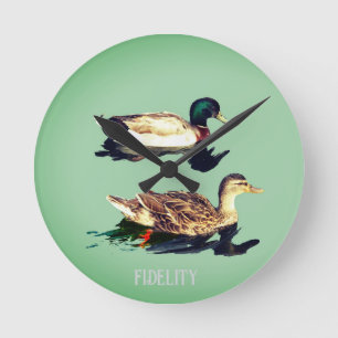 Horloge Ronde Canards colverts comestibles ronds de dégivrage