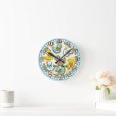 Horloge Ronde Canards En Rangée (Maison)