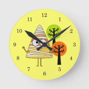 Horloge Ronde Candy Corn maman Halloween