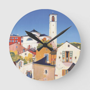 Horloge Ronde Canton de Tessin vintage Suisse