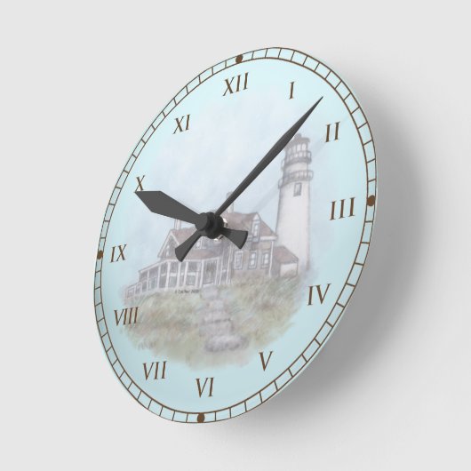Horloge Ronde Cap Cod Lighthouse (Angle)