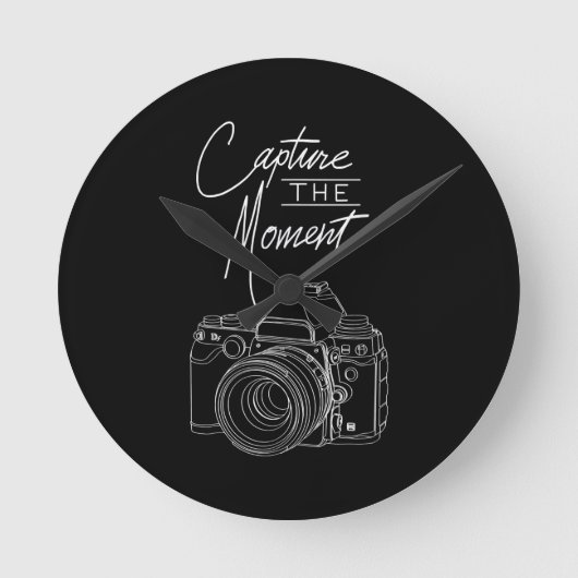 Horloge Ronde Capture Moment Camera Photographe. (Recto)