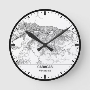 Horloge Ronde Caracas Clock City Line Art