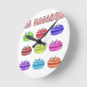 Horloge Ronde Caricature des Macarons (Angle)