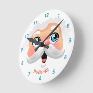 Horloge Ronde Caricature du Père Noël