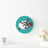 Horloge Ronde Caricature Mignonne Rire Mouton (Maison)