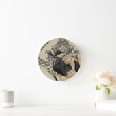 Horloge Ronde Carlin chien Abstrait animal de compagnie Motif Im (Maison)