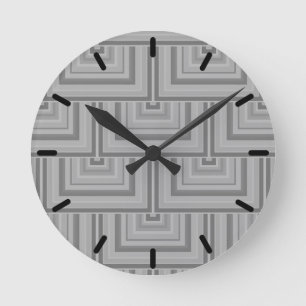 Horloge Ronde Carré gris