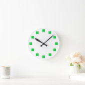 Horloge Ronde Carré vert (Maison)