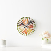 Horloge Ronde Carrot Color (Maison)