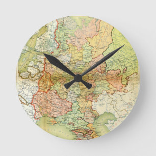 Horloge Ronde Carte 1928 de vieille Union Soviétique URSS Russi